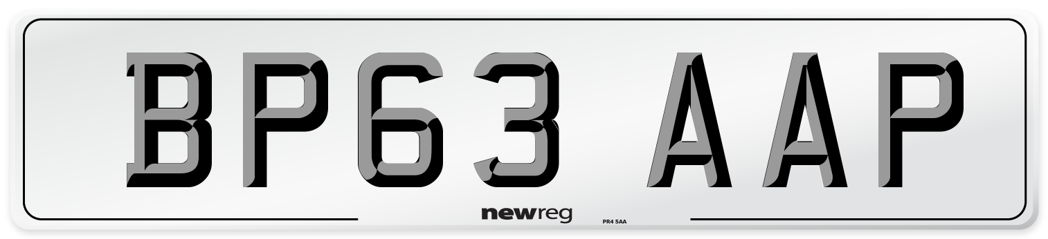 BP63 AAP Number Plate from New Reg
